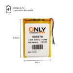 BATERIA DE TABLET MOD: 505070 - 4100mAh -  5 x 6.5 cm