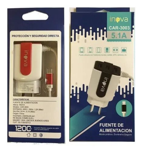 CARGADOR INOVA 5.1A CAR-3003