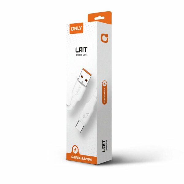 CABLE USB TIPO C 128 LAIT - ONLY BLANCO