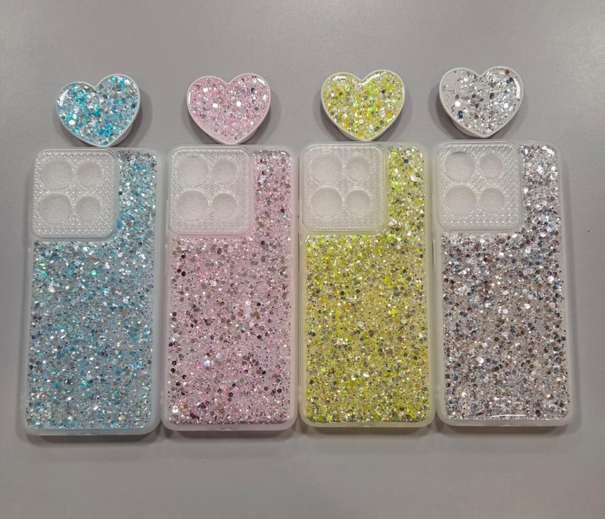 FUNDA CRISTAL BRILLO Y POPSOCKET MOTO G15 - Imagen 1