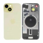 Tapa trasera iPhone 15 - Con lentes de camaras- AMARILLO