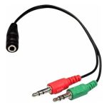 ADAPTADOR 3.5MM HEMBRA A 2 MACHOS
