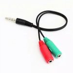 ADAPTADOR 2 HEMBRAS A 3.5MM MACHO PS4