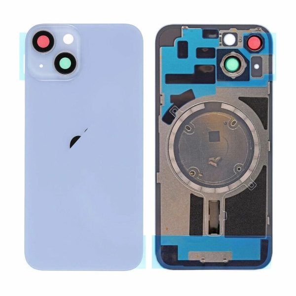 Tapa trasera iPhone 14 - Con lentes de camaras - Azul