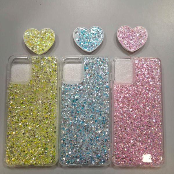 FUNDA CRISTAL BRILLO Y POPSOCKET SAMSUNG A07