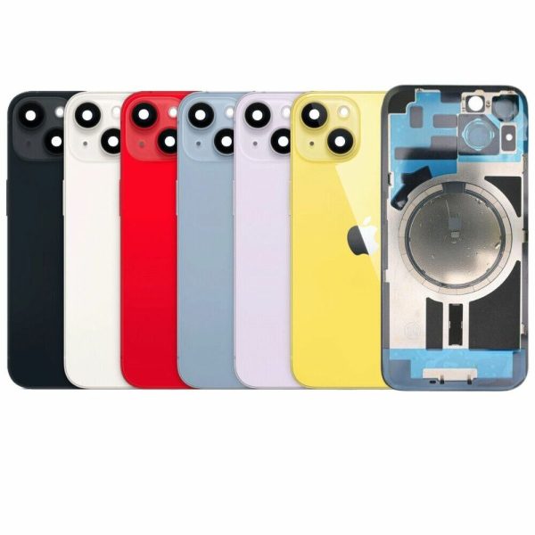 Tapa trasera iPhone 14 - Con lentes de camaras - ROJA