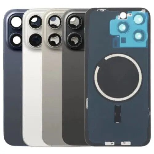 Tapa trasera iPhone 15 Pro Max - Con lentes de camaras - NATURAL