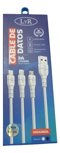 CABLE LYR LR09 USB A TIPO C CABLE LYR LR09 USB A TIPO C - Imagen 1