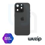 TAPA IPHONE 16 PRO MAX - Con lentes de camara - NEGRO