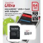 SANDISK ULTRA MICROSDXC 64GB CLASE 10 AAA